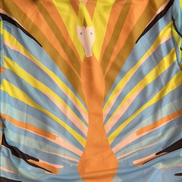 AFRM Didi Vibrant Blue and Yellow Long Sleeve Dress - Picture 10 of 10